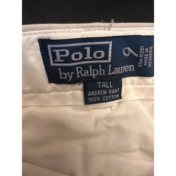 Polo Ralph Lauren Mens Classic Fit Andrew Pant 38T-36 Big & Tall 100% Cotton Bei